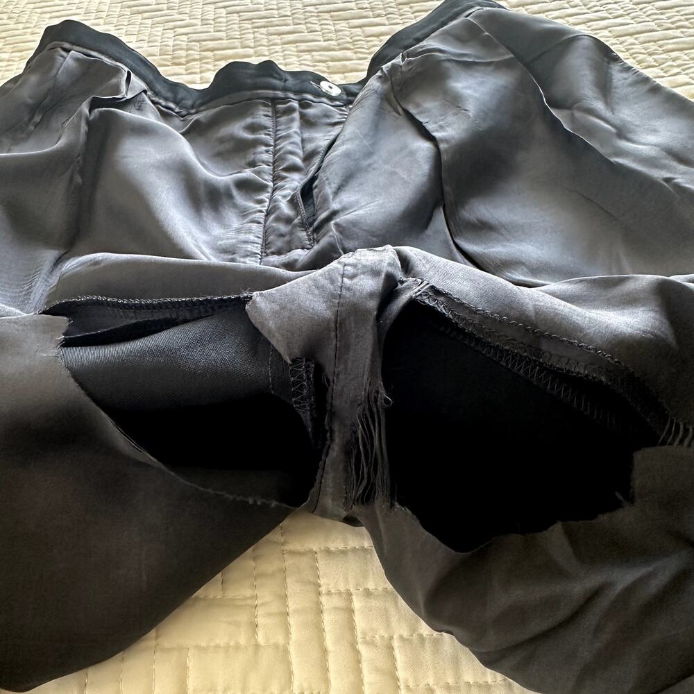 Vintage Lands' End Women's 100% Wool Straight Leg Dress Pants Black Size 14 - Picture 8 of 9